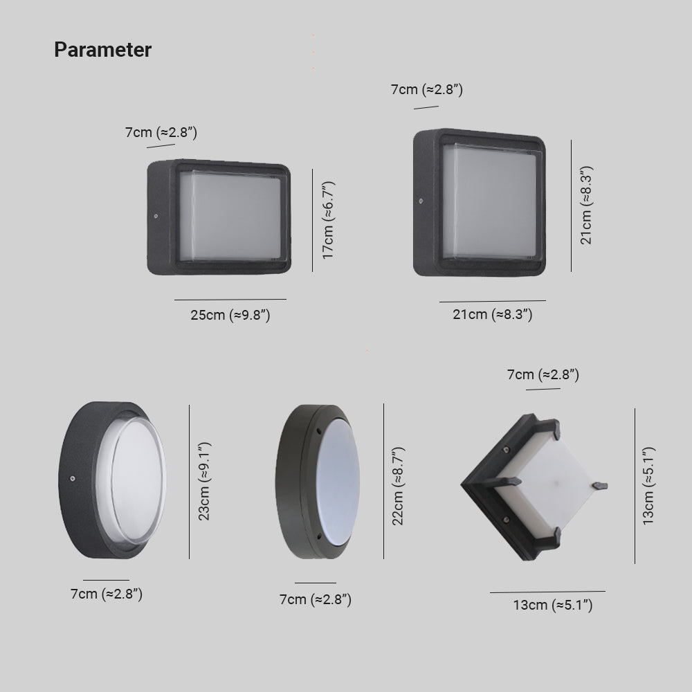Ray plafonieră aplicată modernă, metal/, Pătrată/Rotundă, negru/Maro