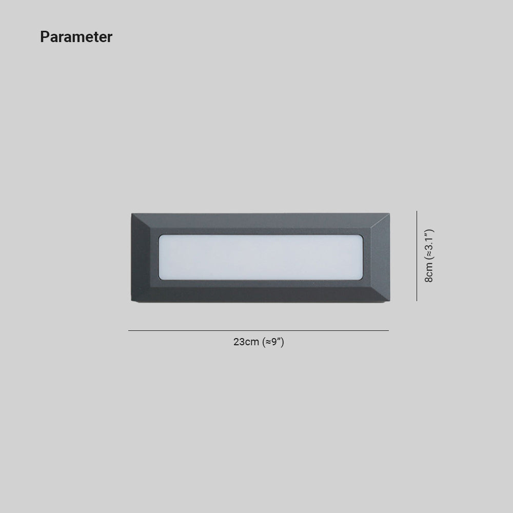 Ray lampă modernă suspendată dreptunghiulară din metal pentru terasă/scurgeri, exterioară, negru