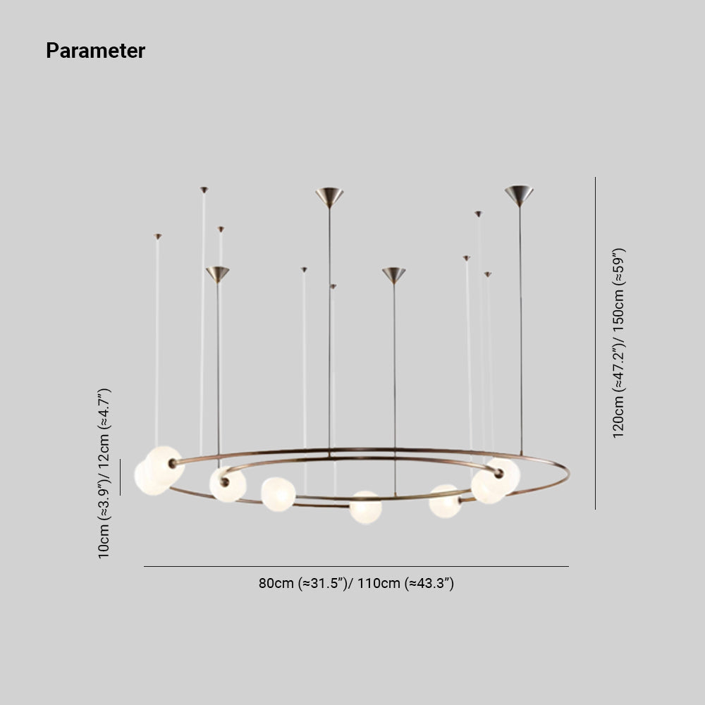 Valentina modern inel metal lampă suspendată, neagră/auriu