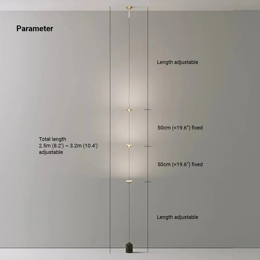Arisha lampadar minimalist Complet în Lungime 3