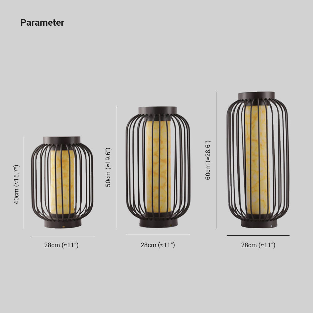 Ray Lantern lampadar Solar/Reîncărcabil pentru exterior, Maro
