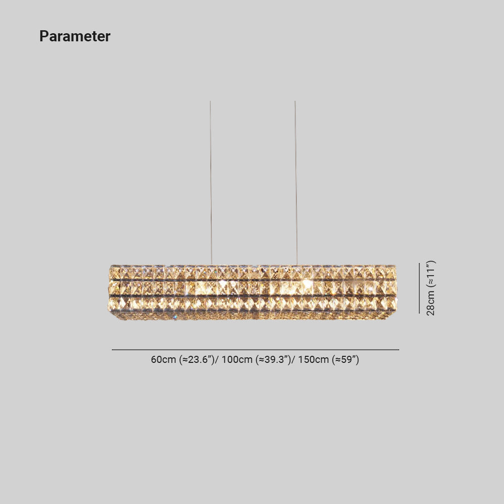 Kristy candelabru Lux cristal Rectangular, 2 Culoare
