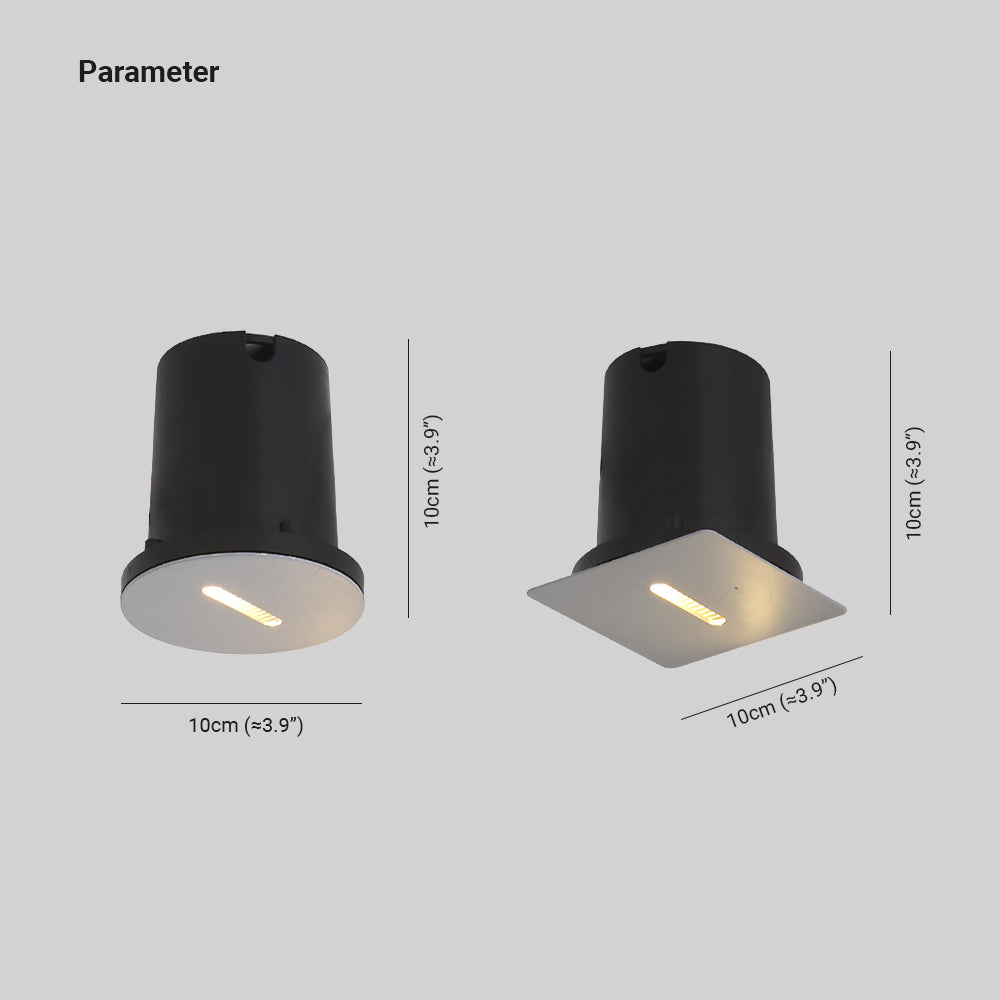 Ray modern metal Pătrat/Rund Lumina pentru Terasă/Scări pentru exterior, negru