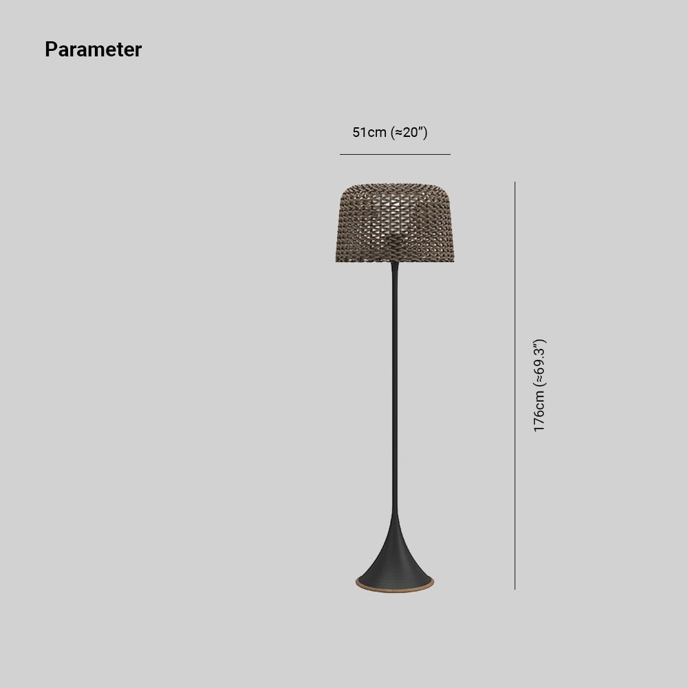 Ritta lampadar exterior Impermeabil din ratan, Balcon/Terasă