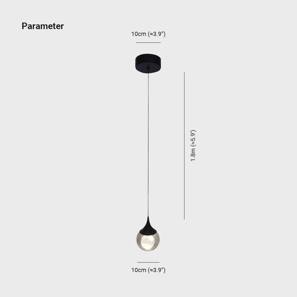 Aria lampă suspendată minimalistă metal Lunar, negru