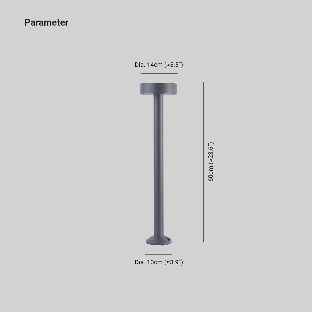 Ray lampă de drum pentru exterior modernă, metalică, în formă de disc zburător, negru