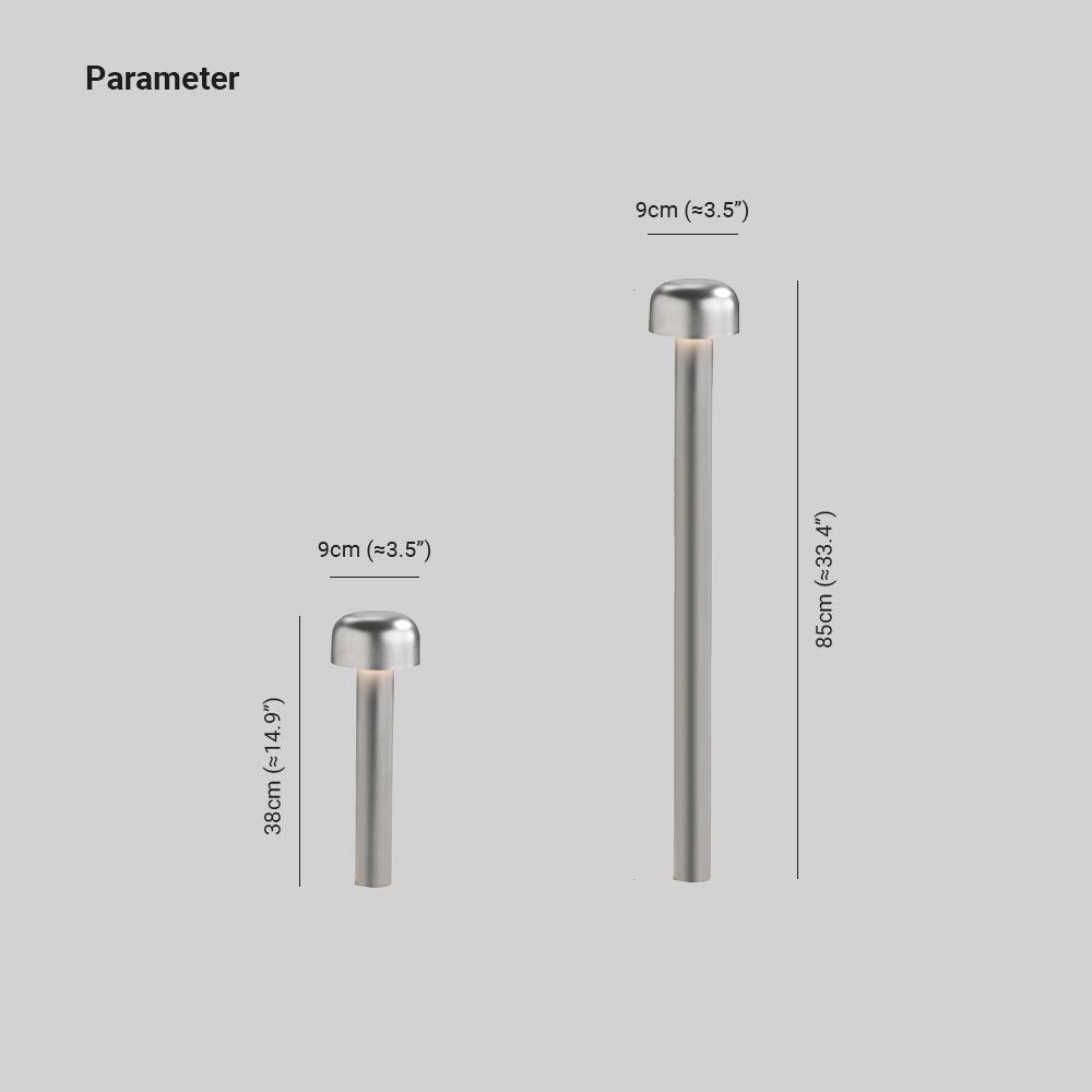 Ray lampă de drum pentru exterior modernă, metalică, în formă de ciupercă, argintiu/negru