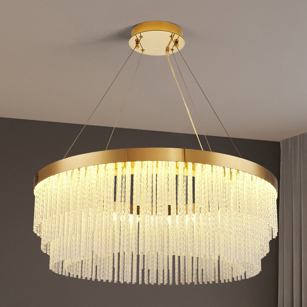 Kristy candelabru modern Spiral cristal Inel /Rectangular, auriu