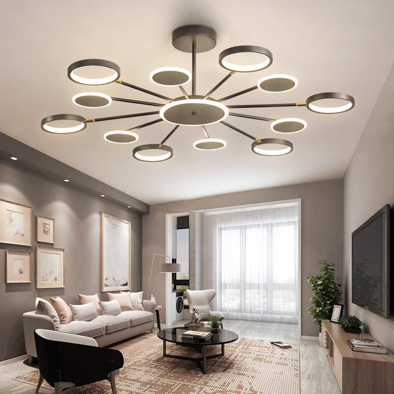 Arisha candelabru modern LED Geometric negru Reglabil