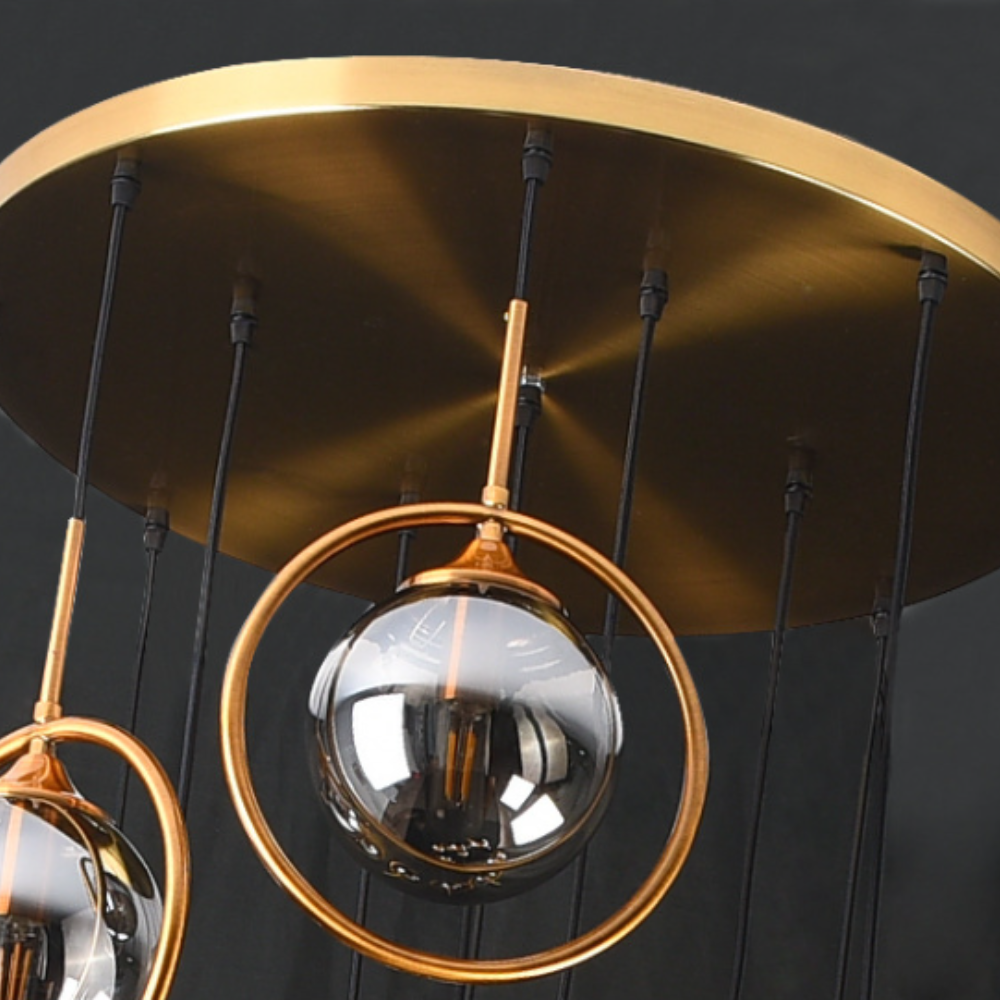 Valentina modern Spiral Ball sticlă Staircase candelabru