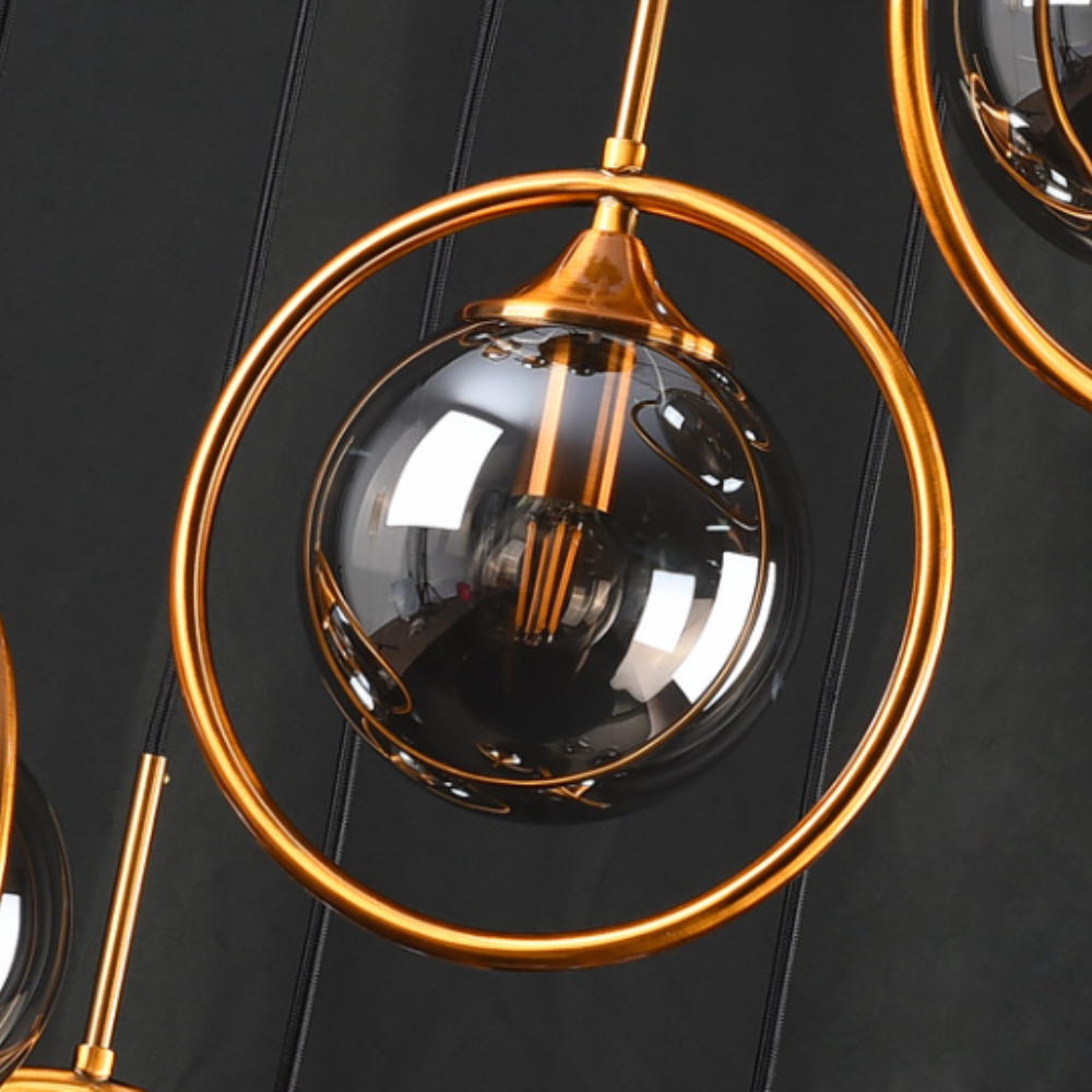 Valentina modern Spiral Ball sticlă Staircase candelabru