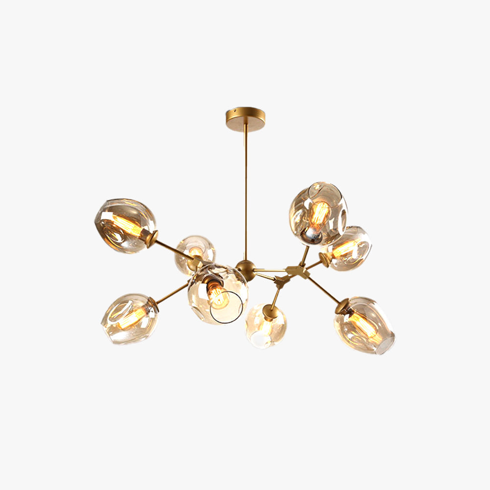 Valentina modern Bubble lampă suspendată Metalică, negru/Aur