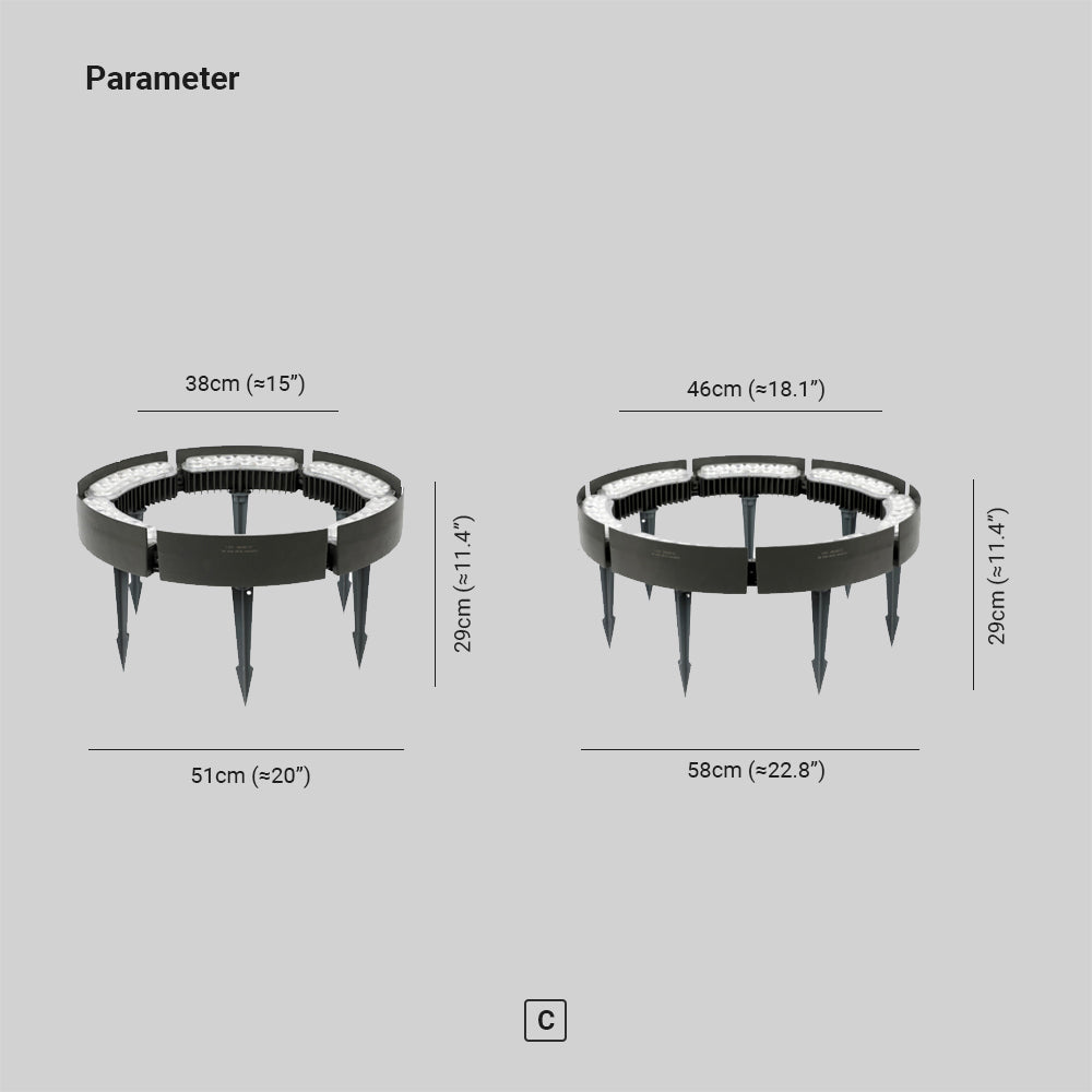 Ray modern lampă de sol pentru exterior din metal și sticlă neagră