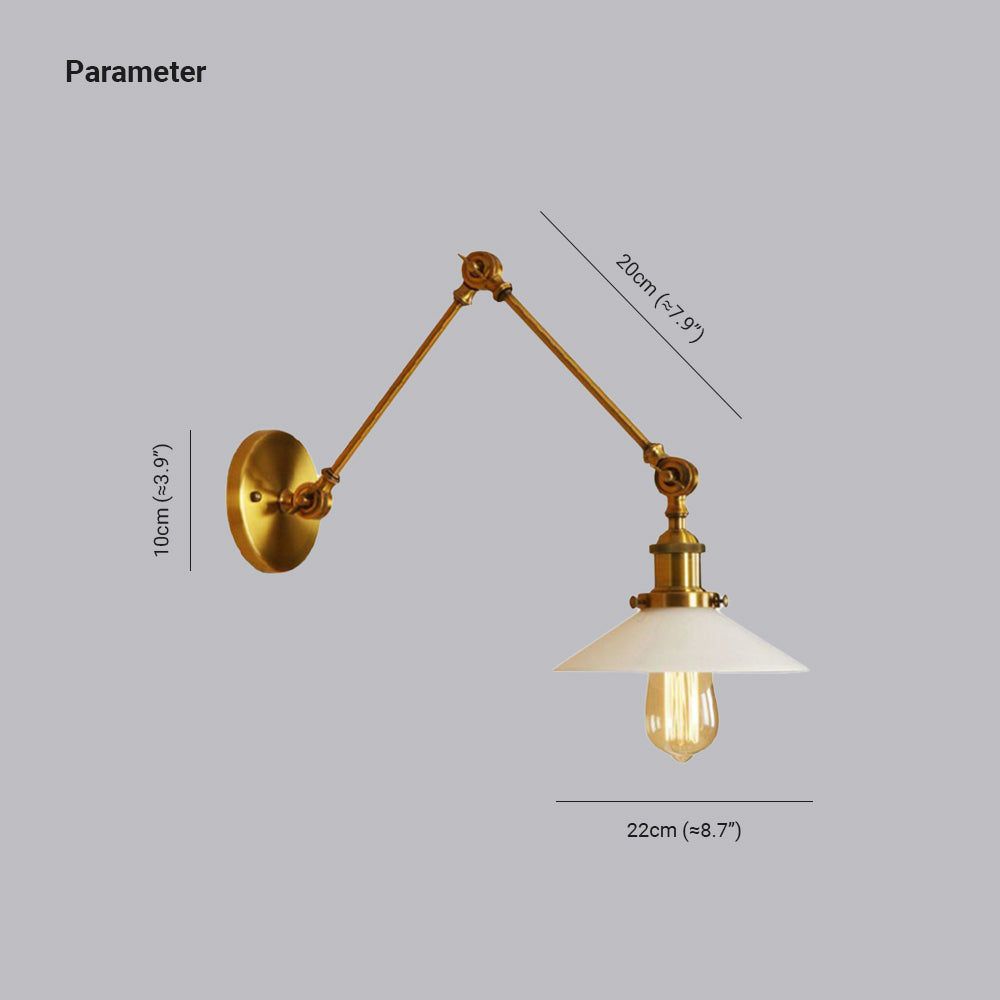 Silva aplică de perete Retro Abajur Formă Scaun metal Cablu Reglabil 2 Culoare, dormitor