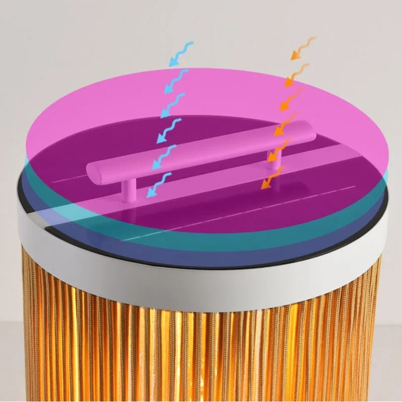 Ray Retro metal/ratan lampadar, Conexiune electrică fixă/Solar/LED, exterior