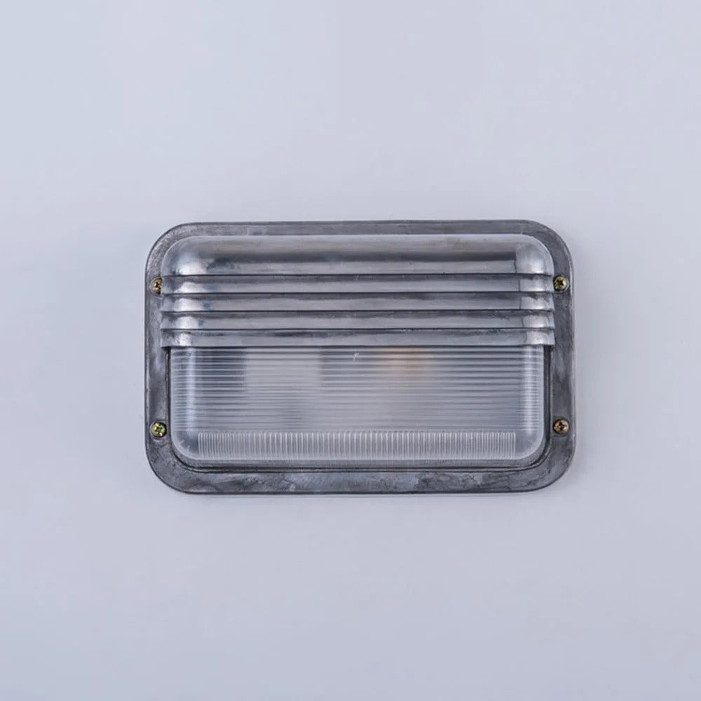 Wyre aplică de perete din metal și sticlă, geometrică, modernă, pentru exterior