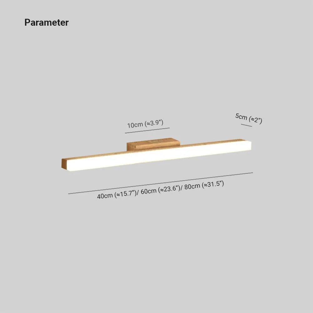 Arisha modern minimalist Linear Wooden aplică de perete, lemn/lemn de nuc