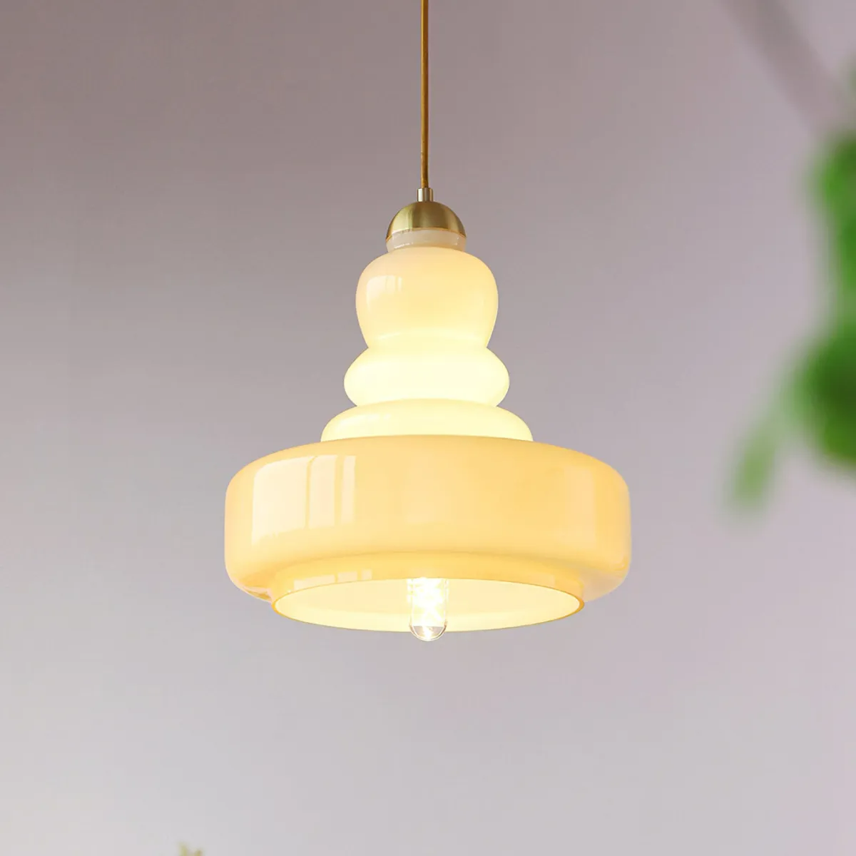Candy lampă suspendată din sticlă, franceză