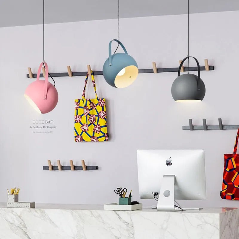Aira lampă suspendată Art Deco colorată sferică pentru cameră de dormit
