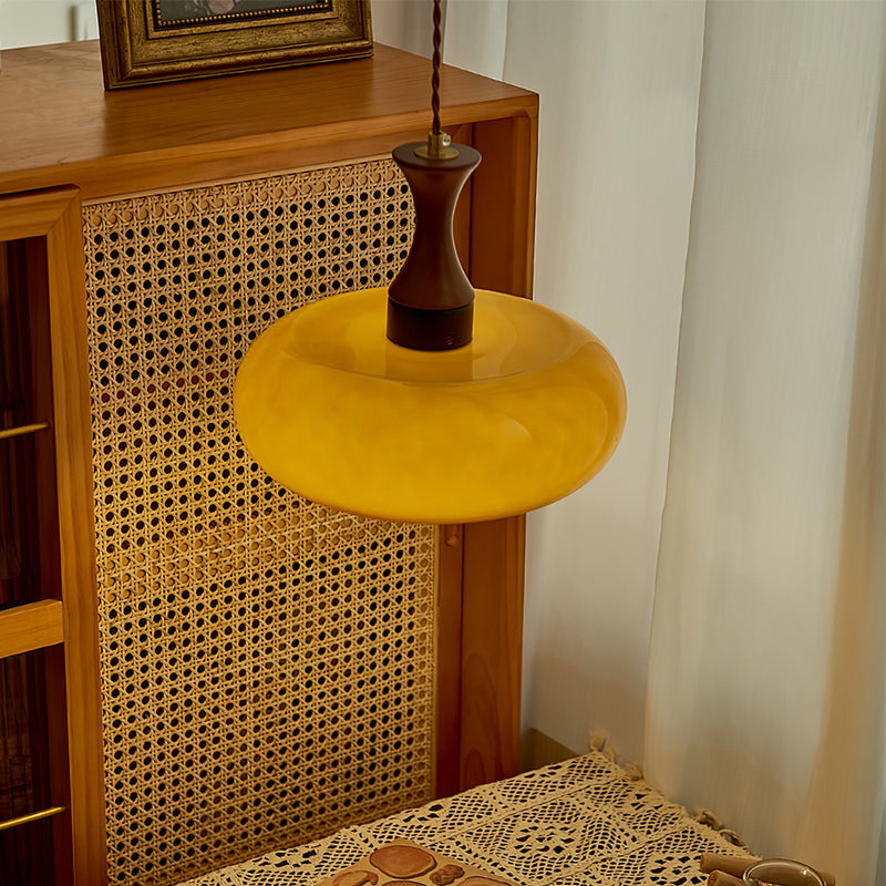 Arisha lampă suspendată din sticlă, vintage, LED, pentru living