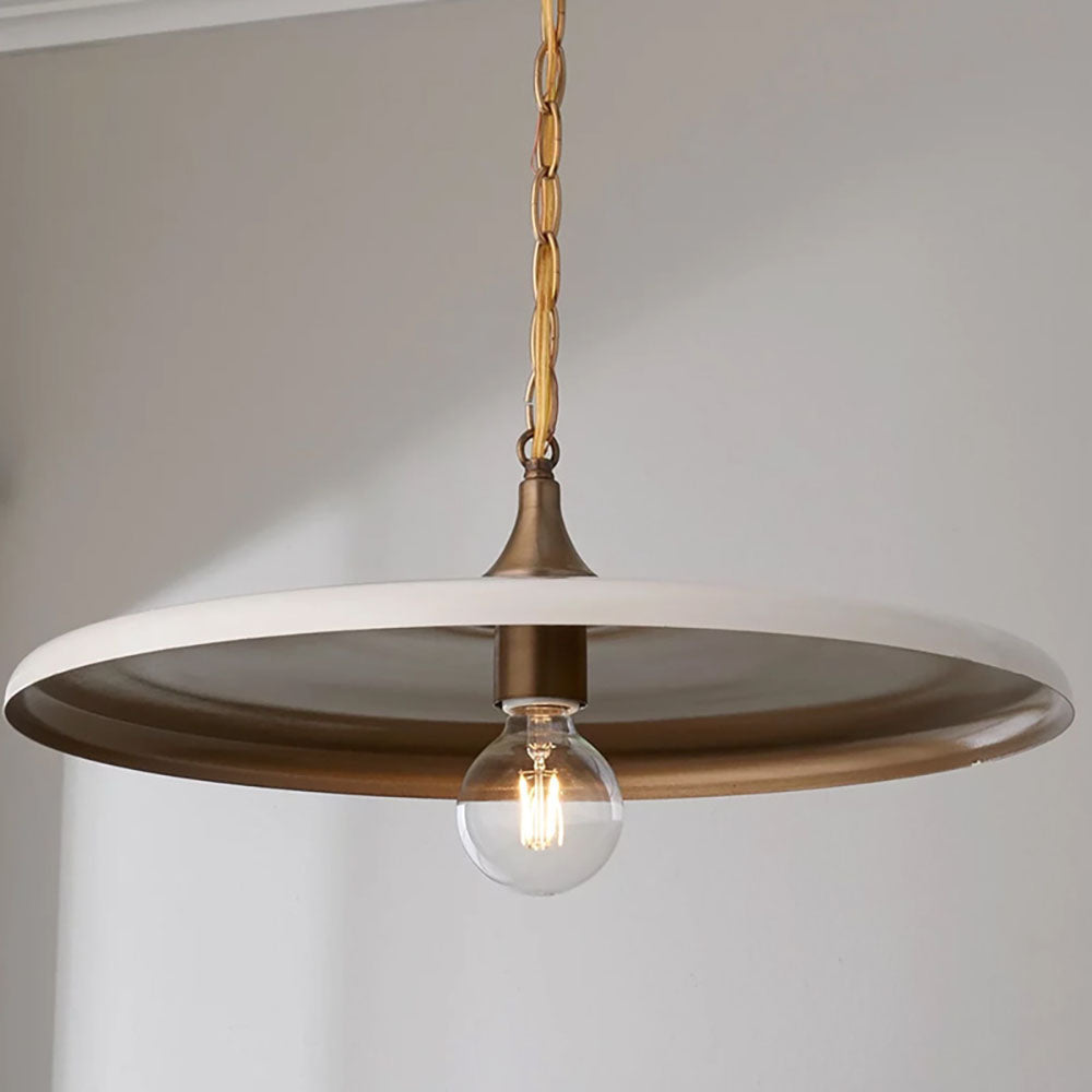 Arisha industrial Vintage lampă suspendată albă/negru/auriu