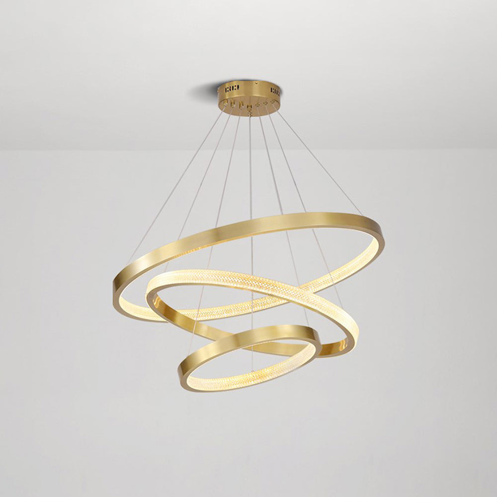Kristy lampă suspendată modernă Inel metal/Acrilic LED, negru/Aur