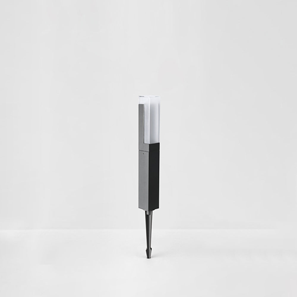 Ray lampă de drum modernă din metal solară pentru exterior, negru