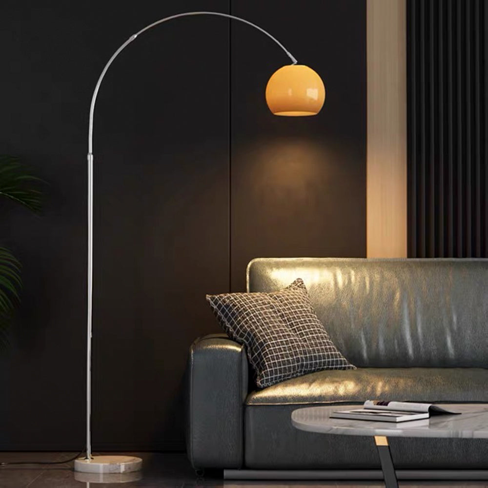 Mira lampă de Pardoseală Arc, lampă de Pardoseală Înaltă, modern, portocaliu/ alb