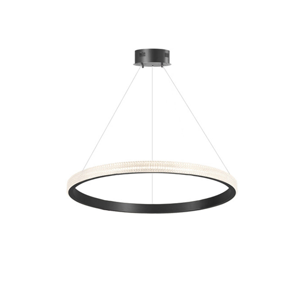 Kristy lampă suspendată modernă Inel metal/Acrilic LED, negru/Aur
