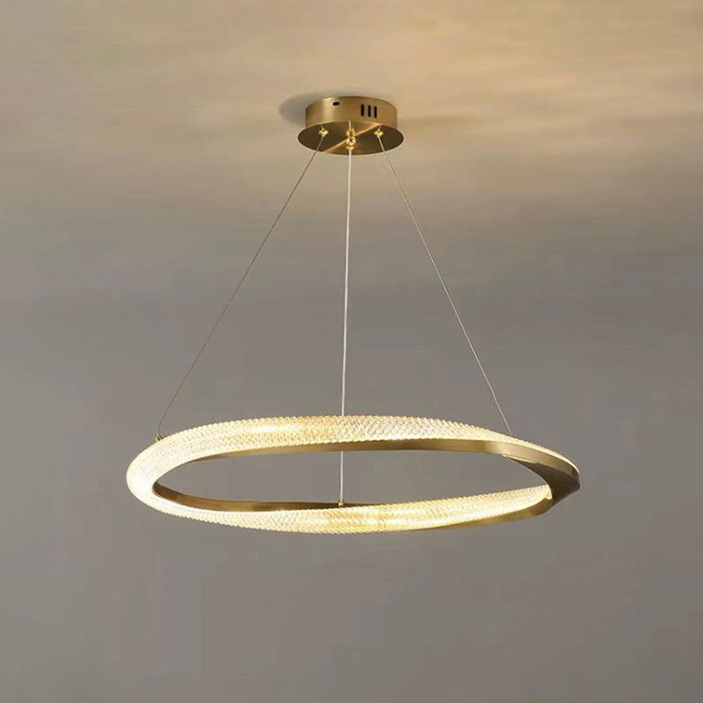 Kristy lampă suspendată, Aluminiu și Acrilic, 1/2 Inele, 2 Culoare