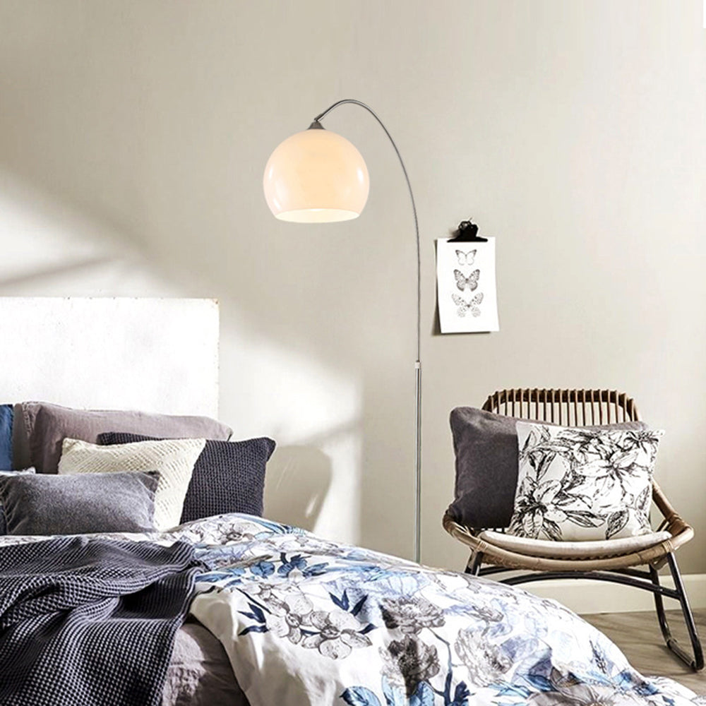 Mira lampă de Pardoseală Arc, lampă de Pardoseală Înaltă, modern, portocaliu/ alb