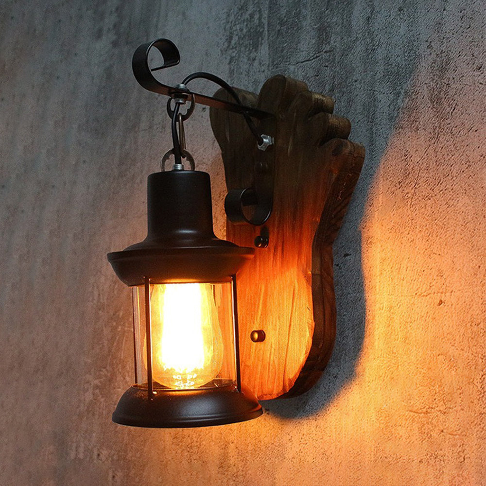Epoch aplică de perete Formă Picior Vintage, lemn/metal, Sufragerie