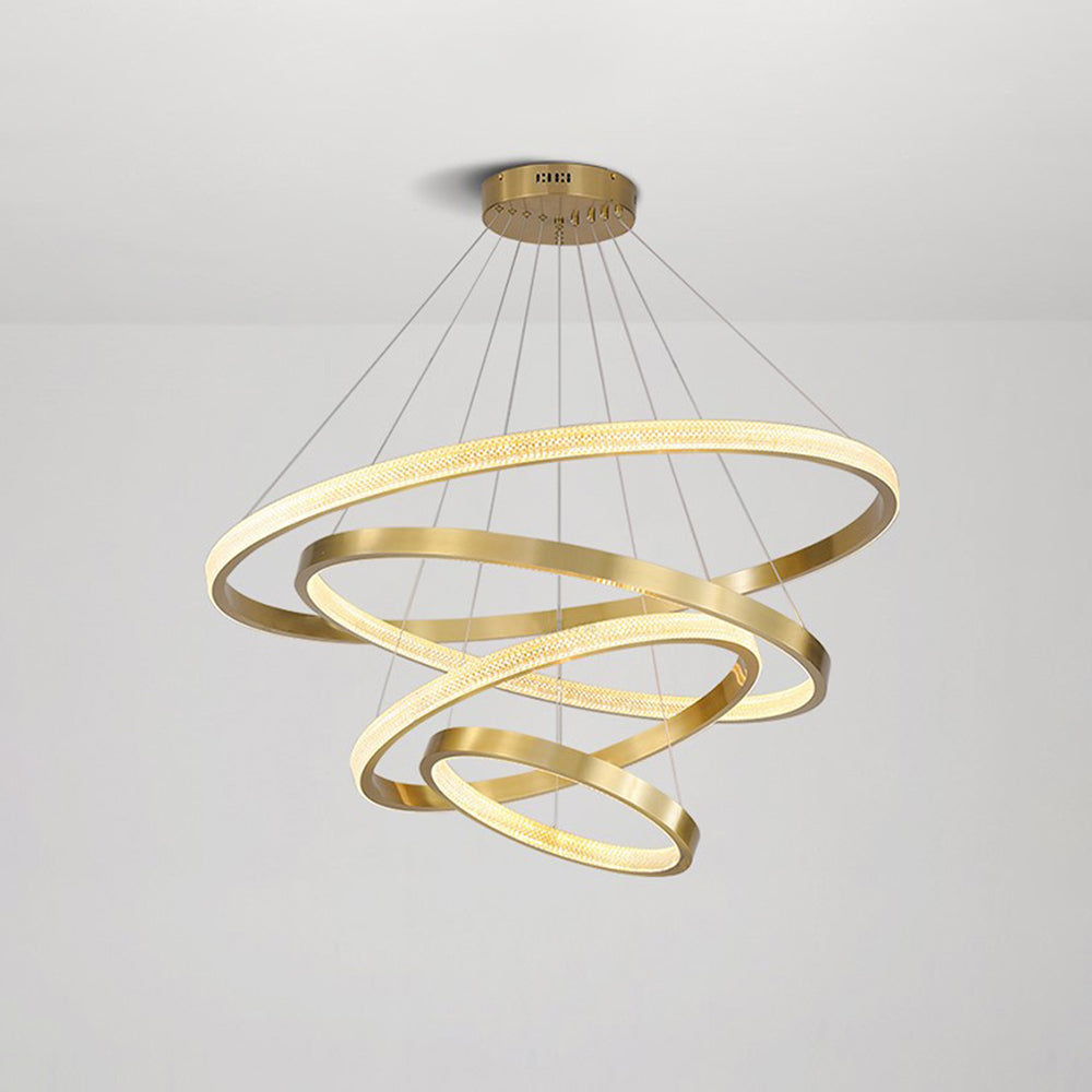 Kristy lampă suspendată modernă Inel metal/Acrilic LED, negru/Aur