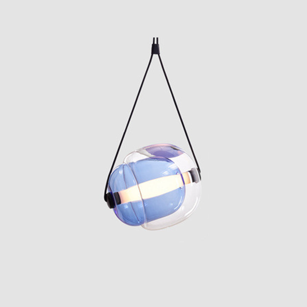 Valentina modern Bubble sticlă lampă suspendată, Blue/Yellow/Pink/Smoky Grey/alb/transparent, în culoare albastră, în culoare galbenă, în culoare roz, în culoare gri