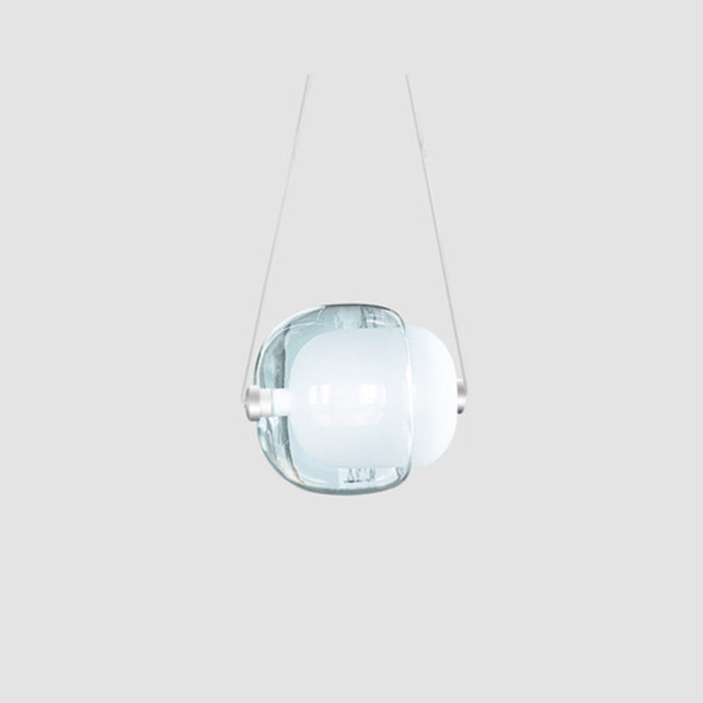 Valentina modern Bubble sticlă lampă suspendată, Blue/Yellow/Pink/Smoky Grey/alb/transparent, în culoare albastră, în culoare galbenă, în culoare roz, în culoare gri