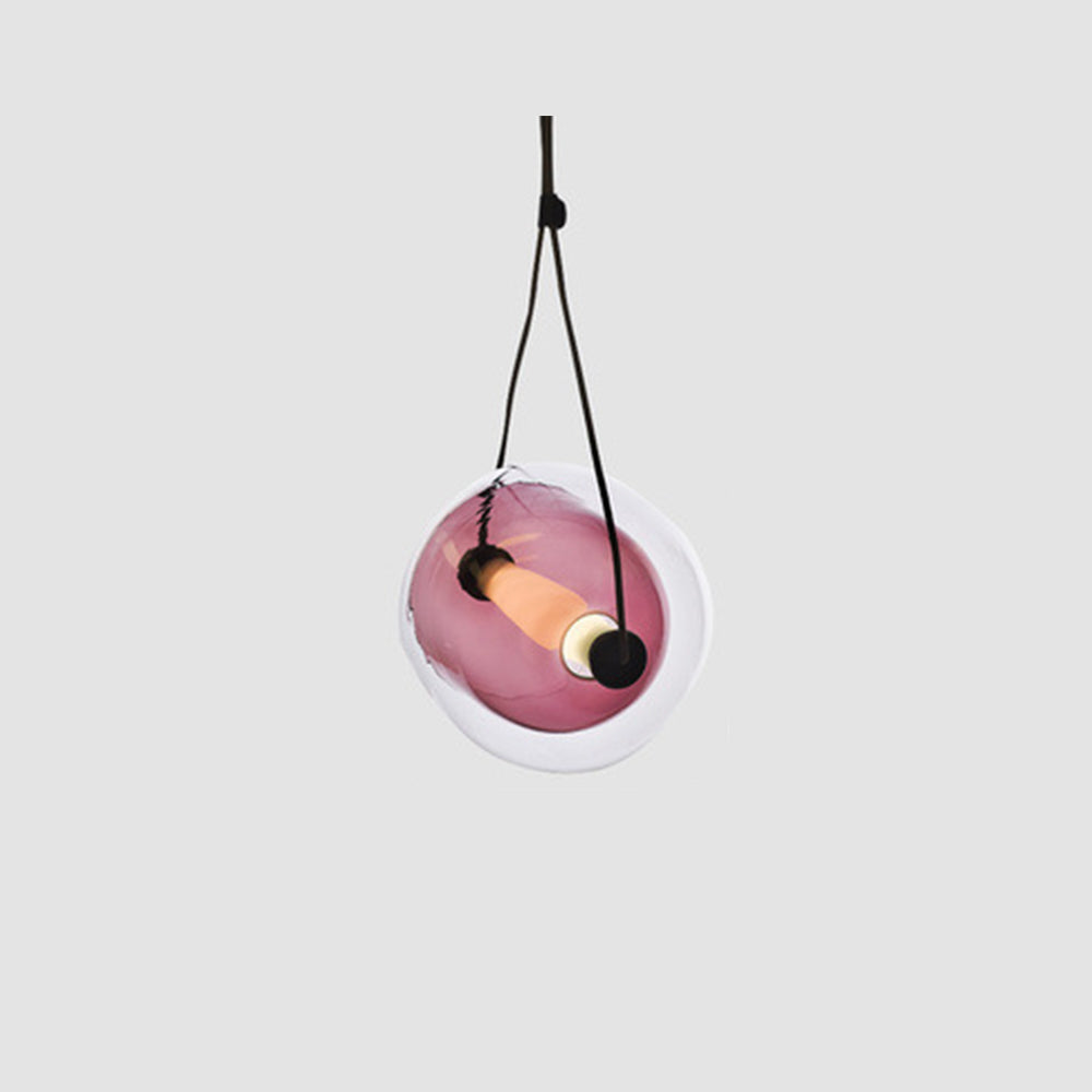 Valentina modern Bubble sticlă lampă suspendată, Blue/Yellow/Pink/Smoky Grey/alb/transparent, în culoare albastră, în culoare galbenă, în culoare roz, în culoare gri