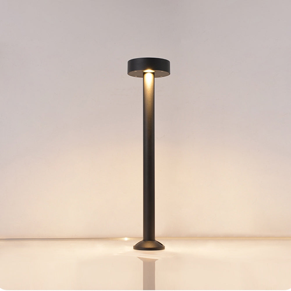 Ray lampă de drum pentru exterior modernă, metalică, în formă de disc zburător, negru
