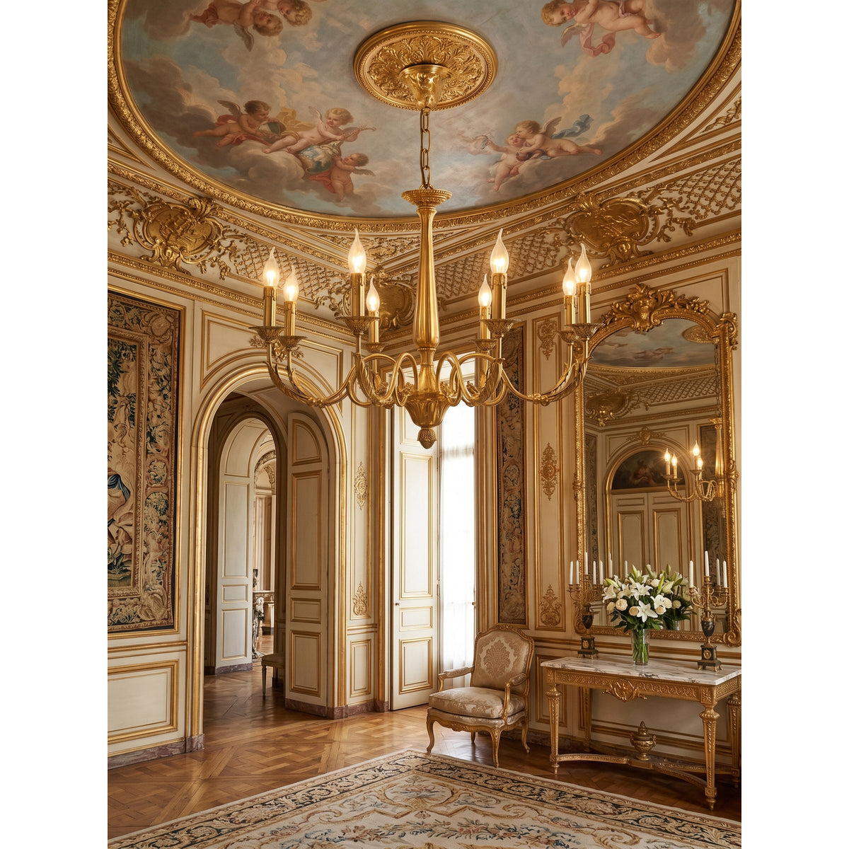 Casivissa candelabru din alamă